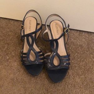 Navy blue wedges